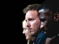 Germany trainer Julian Nagelsmann speaks during the press conference at the Allianz Arena for the UEFA Nations League, League phase, Matchda...