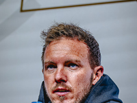 Germany trainer Julian Nagelsmann speaks during the press conference at the Allianz Arena for the UEFA Nations League, League phase, Matchda...