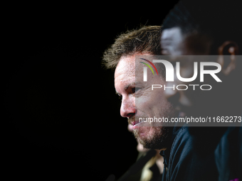 Germany trainer Julian Nagelsmann speaks during the press conference at the Allianz Arena for the UEFA Nations League, League phase, Matchda...