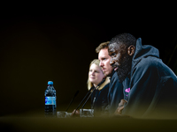 Germany defender Antonio Rudiger attends the press conference at the Allianz Arena for the UEFA Nations League, League phase, Matchday 4 sea...