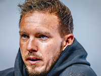 Germany trainer Julian Nagelsmann speaks during the press conference at the Allianz Arena for the UEFA Nations League, League phase, Matchda...