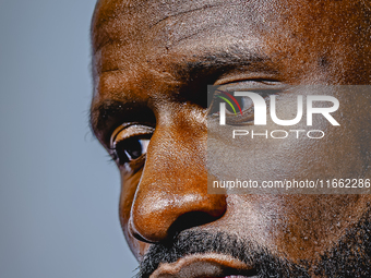 Germany defender Antonio Rudiger attends the press conference at the Allianz Arena for the UEFA Nations League, League phase, Matchday 4 sea...