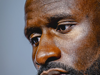 Germany defender Antonio Rudiger attends the press conference at the Allianz Arena for the UEFA Nations League, League phase, Matchday 4 sea...