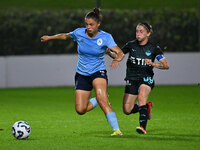 Caterina Fracaros of Napoli Femminile and Noemi Visentin of S.S. Lazio are in action during the 6th day of the Serie A Femminile eBay Champi...