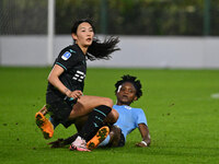 Lina Yang of S.S. Lazio and Olamide Sandra Adugbe of Napoli Femminile are in action during the 6th day of the Serie A Femminile eBay Champio...