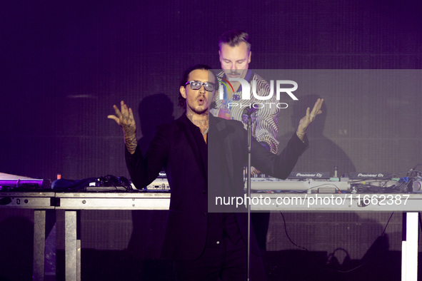 Julian Perretta of Purple Disco Machine performs live at Fabrique in Milano, Italy, on October 12, 2024 