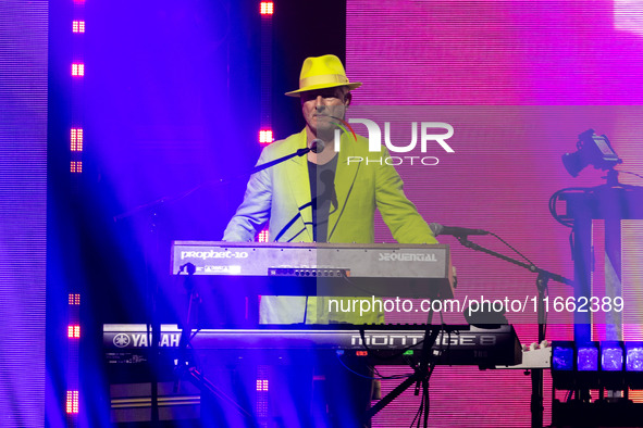 Matt Johnson from Purple Disco Machine performs live at Fabrique in Milano, Italy, on October 12, 2024. 