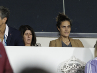 Montse Tome, the Spanish national football team coach, attends the LIGA F match between Real Madrid and Atletico de Madrid at Alfredo Di Ste...