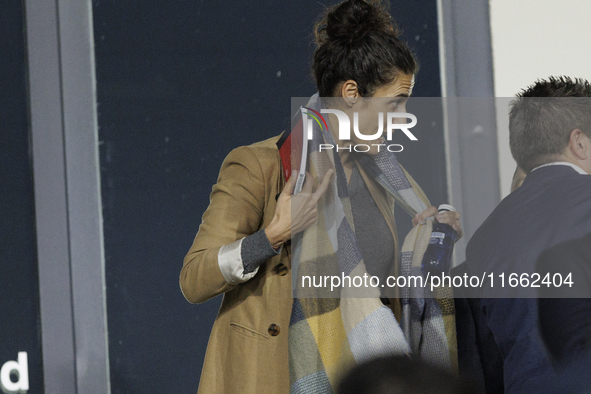 Montse Tome, the Spanish national football team coach, attends the LIGA F match between Real Madrid and Atletico de Madrid at Alfredo Di Ste...