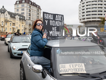 A protest demands the release of the Ukrainian military held captive in Russia, particularly the soldiers of the Azov regiment and the marin...