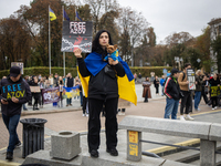 A protest demands the release of the Ukrainian military held captive in Russia, particularly the soldiers of the Azov regiment and the marin...