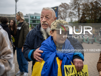 A protest demands the release of the Ukrainian military held captive in Russia, particularly the soldiers of the Azov regiment and the marin...