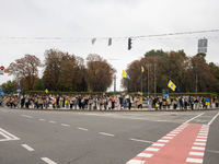 A protest demands the release of the Ukrainian military held captive in Russia, particularly the soldiers of the Azov regiment and the marin...