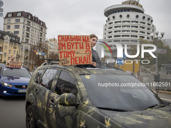 A protest demands the release of the Ukrainian military held captive in Russia, particularly the soldiers of the Azov regiment and the marin...