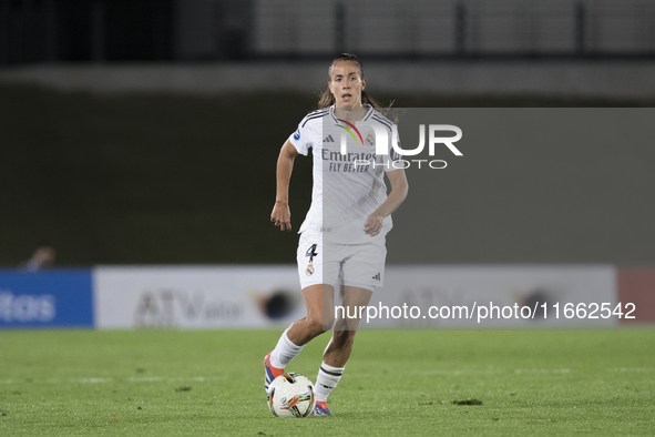 Rocao Galvez of Real Madrid women is in action during the LIGA F match between Real Madrid and Atletico de Madrid at Alfredo Di Stefano stad...