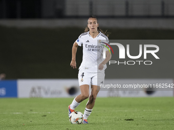 Rocao Galvez of Real Madrid women is in action during the LIGA F match between Real Madrid and Atletico de Madrid at Alfredo Di Stefano stad...