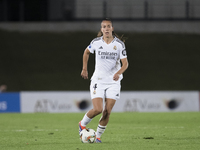 Rocao Galvez of Real Madrid women is in action during the LIGA F match between Real Madrid and Atletico de Madrid at Alfredo Di Stefano stad...