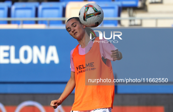 Amaia Martinez plays during the match between FC Barcelona Women and RCD Espanyol Women, corresponding to week 6 of the Liga F, at the Johan...