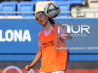 Amaia Martinez plays during the match between FC Barcelona Women and RCD Espanyol Women, corresponding to week 6 of the Liga F, at the Johan...