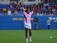 Daniela Caracas plays during the match between FC Barcelona Women and RCD Espanyol Women, corresponding to week 6 of the Liga F, at the Joha...