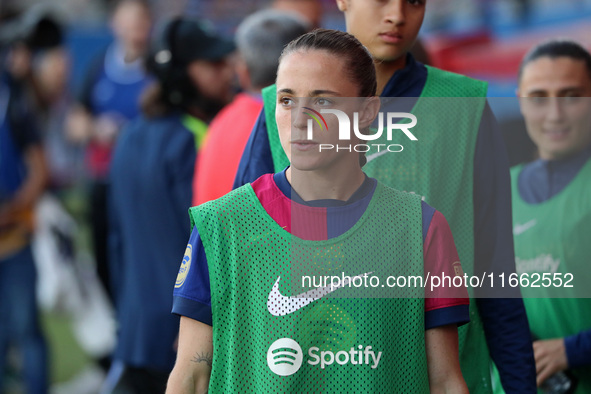 Ona Batlle plays during the match between FC Barcelona Women and RCD Espanyol Women, corresponding to week 6 of the Liga F, at the Johan Cru...