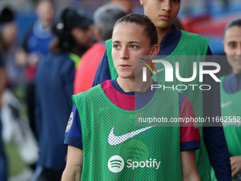 Ona Batlle plays during the match between FC Barcelona Women and RCD Espanyol Women, corresponding to week 6 of the Liga F, at the Johan Cru...