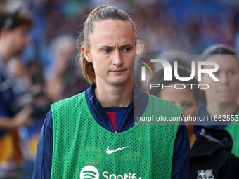 Caroline Graham Hansen plays during the match between FC Barcelona Women and RCD Espanyol Women, corresponding to week 6 of the Liga F, at t...