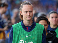 Caroline Graham Hansen plays during the match between FC Barcelona Women and RCD Espanyol Women, corresponding to week 6 of the Liga F, at t...