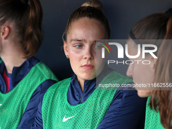 Ellie Roebuck is on the bench during the match between FC Barcelona Women and RCD Espanyol Women, corresponding to week 6 of the Liga F, at...