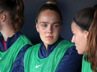 Ellie Roebuck is on the bench during the match between FC Barcelona Women and RCD Espanyol Women, corresponding to week 6 of the Liga F, at...