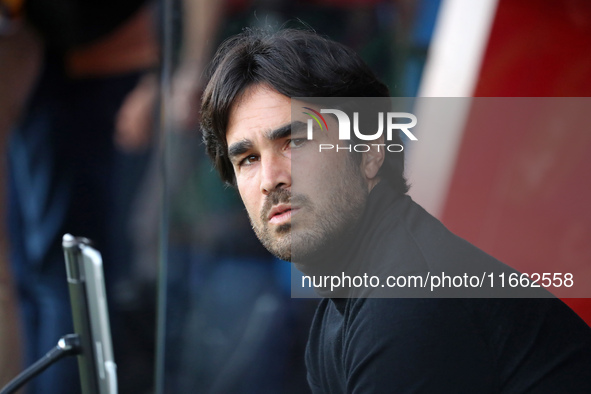 Pere Romeu coaches during the match between FC Barcelona Women and RCD Espanyol Women, corresponding to week 6 of the Liga F, at the Johan C...