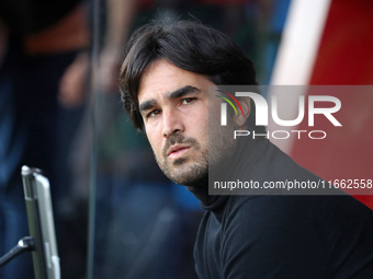 Pere Romeu coaches during the match between FC Barcelona Women and RCD Espanyol Women, corresponding to week 6 of the Liga F, at the Johan C...