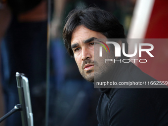 Pere Romeu coaches during the match between FC Barcelona Women and RCD Espanyol Women, corresponding to week 6 of the Liga F, at the Johan C...