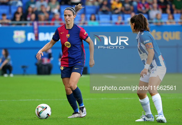 Aitana Bonmati plays during the match between FC Barcelona Women and RCD Espanyol Women, corresponding to week 6 of the Liga F, at the Johan...