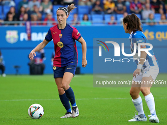 Aitana Bonmati plays during the match between FC Barcelona Women and RCD Espanyol Women, corresponding to week 6 of the Liga F, at the Johan...