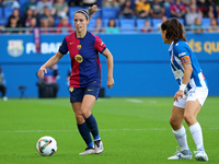 Aitana Bonmati plays during the match between FC Barcelona Women and RCD Espanyol Women, corresponding to week 6 of the Liga F, at the Johan...