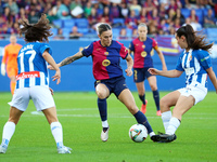 Maria Leon, Carolina Marin, and Ainoa Campo play during the match between FC Barcelona Women and RCD Espanyol Women, corresponding to week 6...