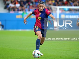 Aitana Bonmati plays during the match between FC Barcelona Women and RCD Espanyol Women, corresponding to week 6 of the Liga F, at the Johan...