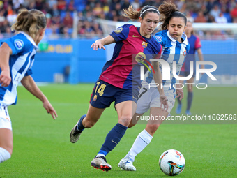 Aitana Bonmati and Carolina Marin play during the match between FC Barcelona Women and RCD Espanyol Women, corresponding to week 6 of the Li...