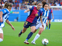 Aitana Bonmati and Carolina Marin play during the match between FC Barcelona Women and RCD Espanyol Women, corresponding to week 6 of the Li...