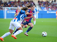 Aitana Bonmati plays during the match between FC Barcelona Women and RCD Espanyol Women, corresponding to week 6 of the Liga F, at the Johan...