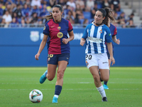 Kika Nazareth and Ainoa Campo play during the match between FC Barcelona Women and RCD Espanyol Women, corresponding to week 6 of the Liga F...