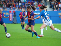 Kika Nazareth and Julia Guerra play during the match between FC Barcelona Women and RCD Espanyol Women, corresponding to week 6 of the Liga...