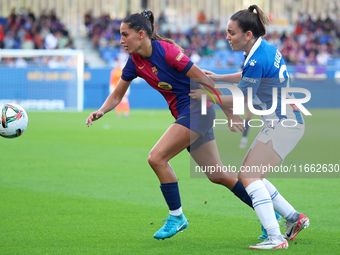 Kika Nazareth and Julia Guerra play during the match between FC Barcelona Women and RCD Espanyol Women, corresponding to week 6 of the Liga...