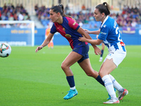 Kika Nazareth and Julia Guerra play during the match between FC Barcelona Women and RCD Espanyol Women, corresponding to week 6 of the Liga...