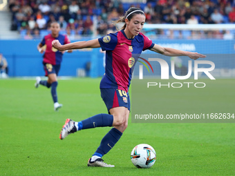 Aitana Bonmati plays during the match between FC Barcelona Women and RCD Espanyol Women, corresponding to week 6 of the Liga F, at the Johan...