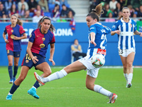 Kika Nazareth and Julia Guerra play during the match between FC Barcelona Women and RCD Espanyol Women, corresponding to week 6 of the Liga...