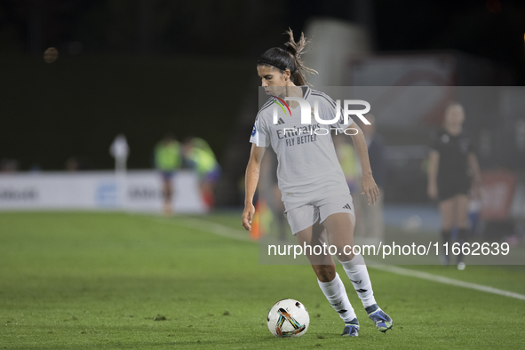 Alba Redondo of Real Madrid women is in action during the LIGA F match between Real Madrid and Atletico de Madrid at Alfredo Di Stefano stad...