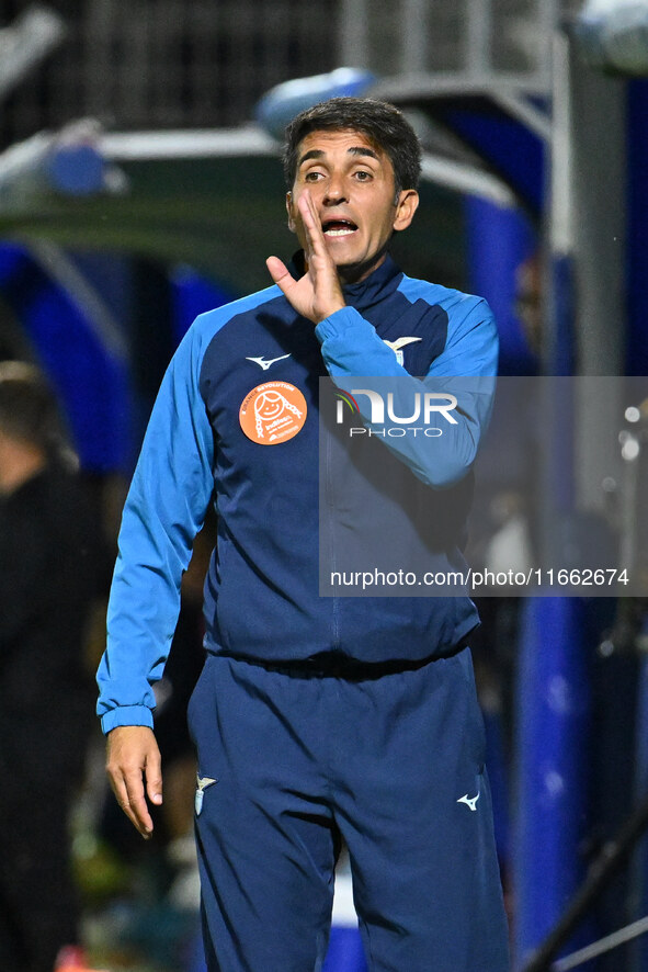 Gianluca Grassadonia coaches S.S. Lazio during the 6th day of the Serie A Femminile eBay Championship between S.S. Lazio and Napoli Femminil...