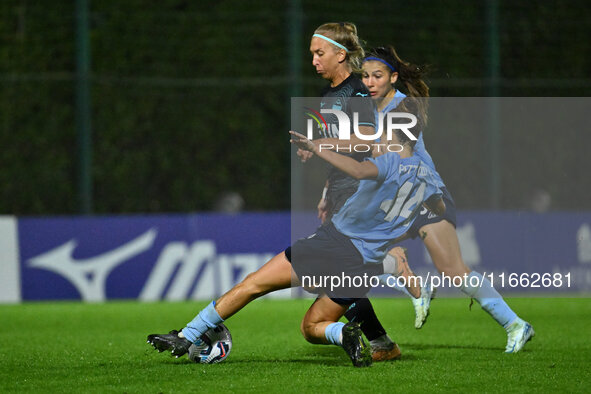 Zsanett Kajan of S.S. Lazio and Tecla Pettenuzzo of Napoli Femminile are in action during the 6th day of the Serie A Femminile eBay Champion...